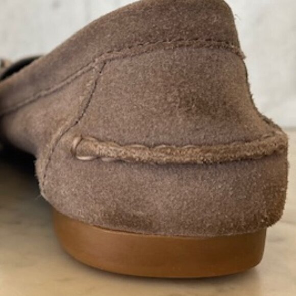COACH Fortunata Gray Suede C Bit Driving Flats Loafers 6.5B - Picture 14 of 16